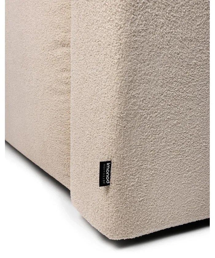 Бежов разтегателен ъглов диван от букле (ляв ъгъл) Quinoa – Bonami Selection