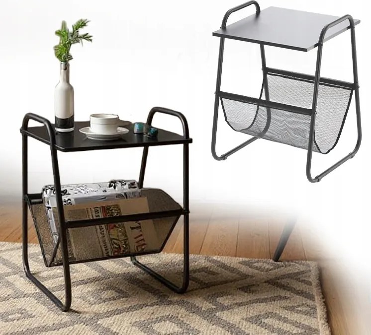 Модерна масичка за кафе с поставка за списания 40 x 40 x 55 cm