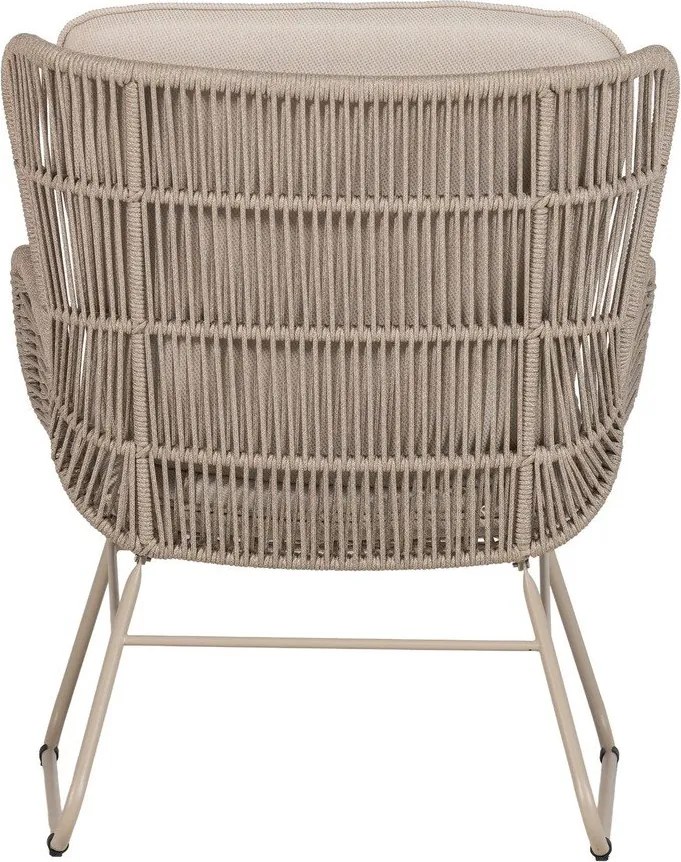 Бежов градински стол метален/подплатен Grace – WOOOD