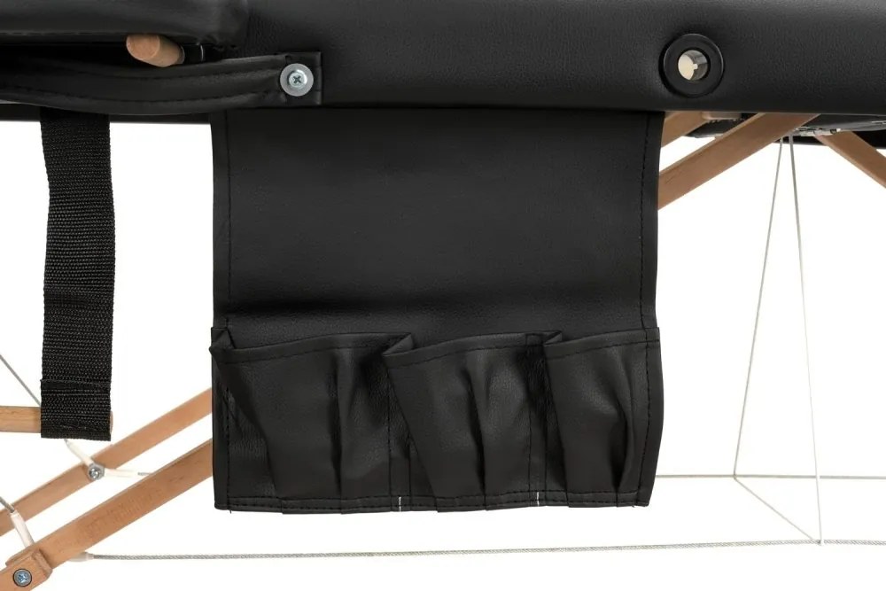 3-сегментна маса за масаж - дървена Бежово