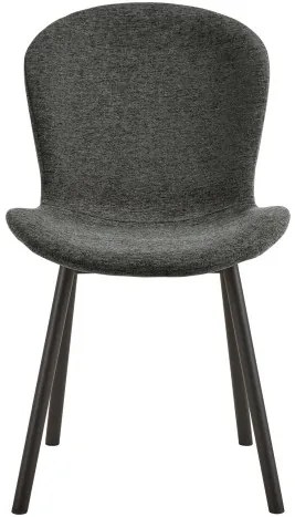 ФИОРА Тъмносив (тъкан Апиа 458) / черни крака – МОДЕРЕН ТАПИЦИРАН С ЧЕНИЛ СТОЛ ЗА ДНЕВНА/ТРАПЕЗАРИЯ