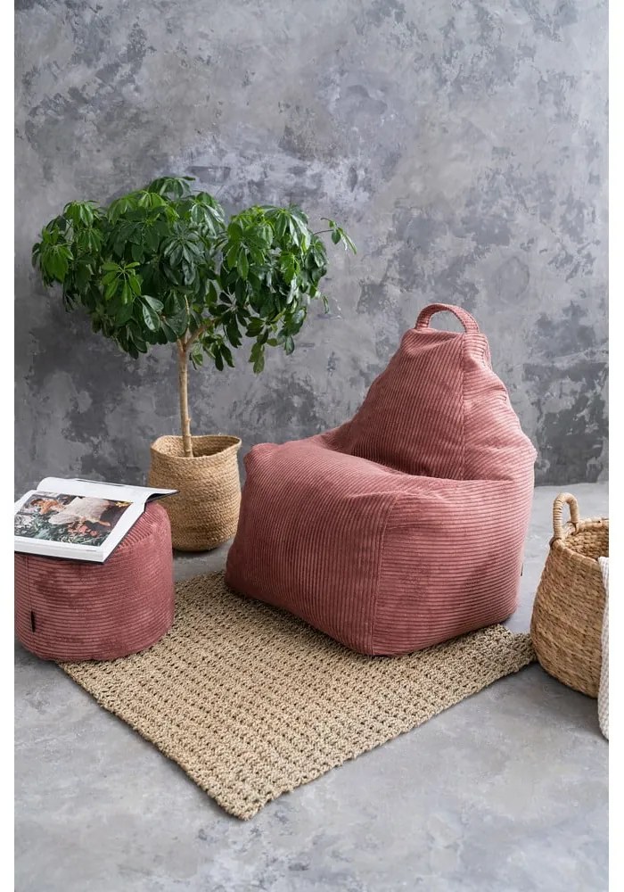 Кафяв пуф от рипсено кадифе Play Amuse – SLOWDOWN