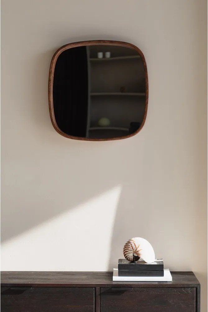 Стенно огледало масивно дърво 50x50 cm Nyko – White Label