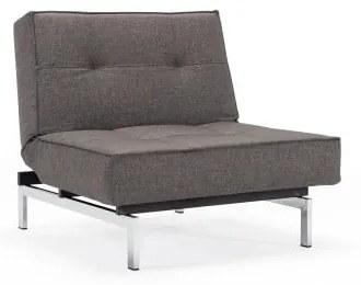 Тъмносив сгъваем фотьойл с метална основа Flashtex Dark Grey Splitback - Innovation