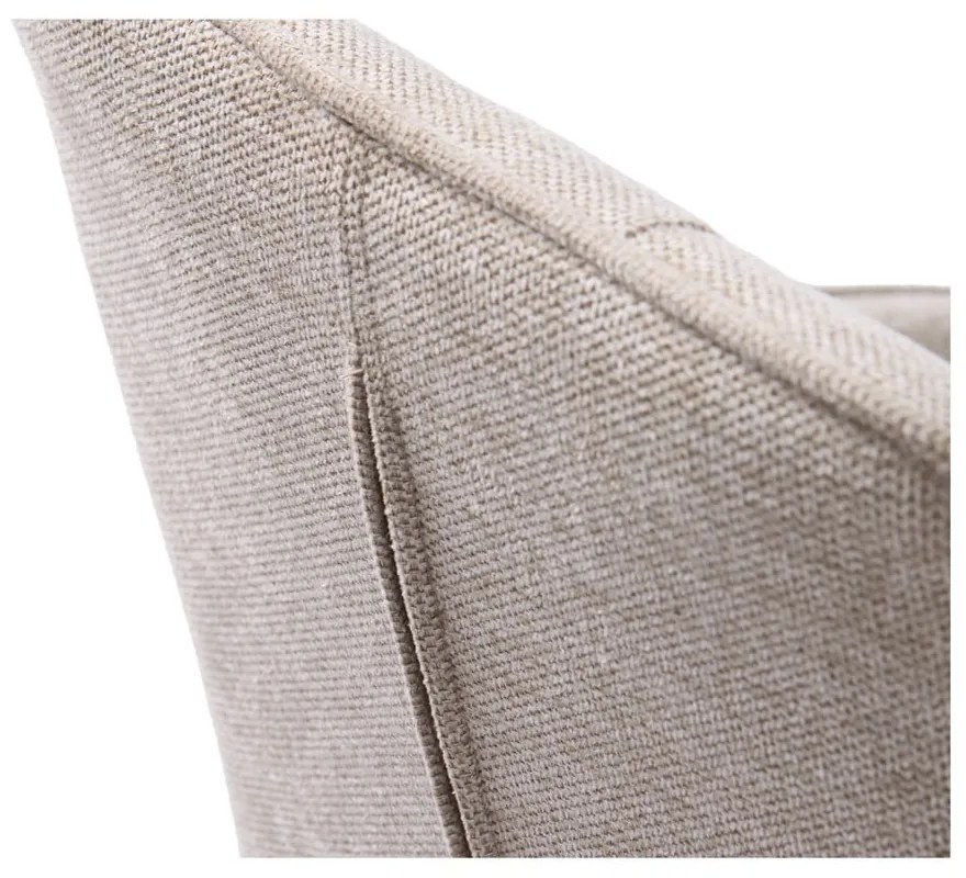 Бежов тапициран трапезен стол с подлакътници Nolan – Unique Furniture