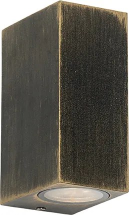 Модерен стенен аплик антично злато 2-светлина IP44 - Baleno