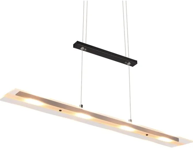 Черно LED осветително тяло със стъклен абажур Milos - Trio