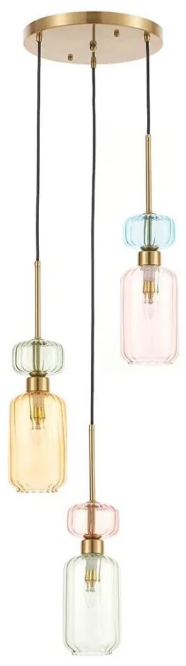 Пендел MOLLY 3xE14/40W/230V Ø 38 см цветен