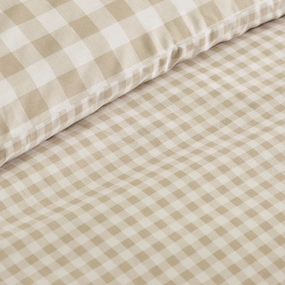 Бежово двойно 3 части спално бельо 200x200 cm Bamford Gingham Check – Catherine Lansfield
