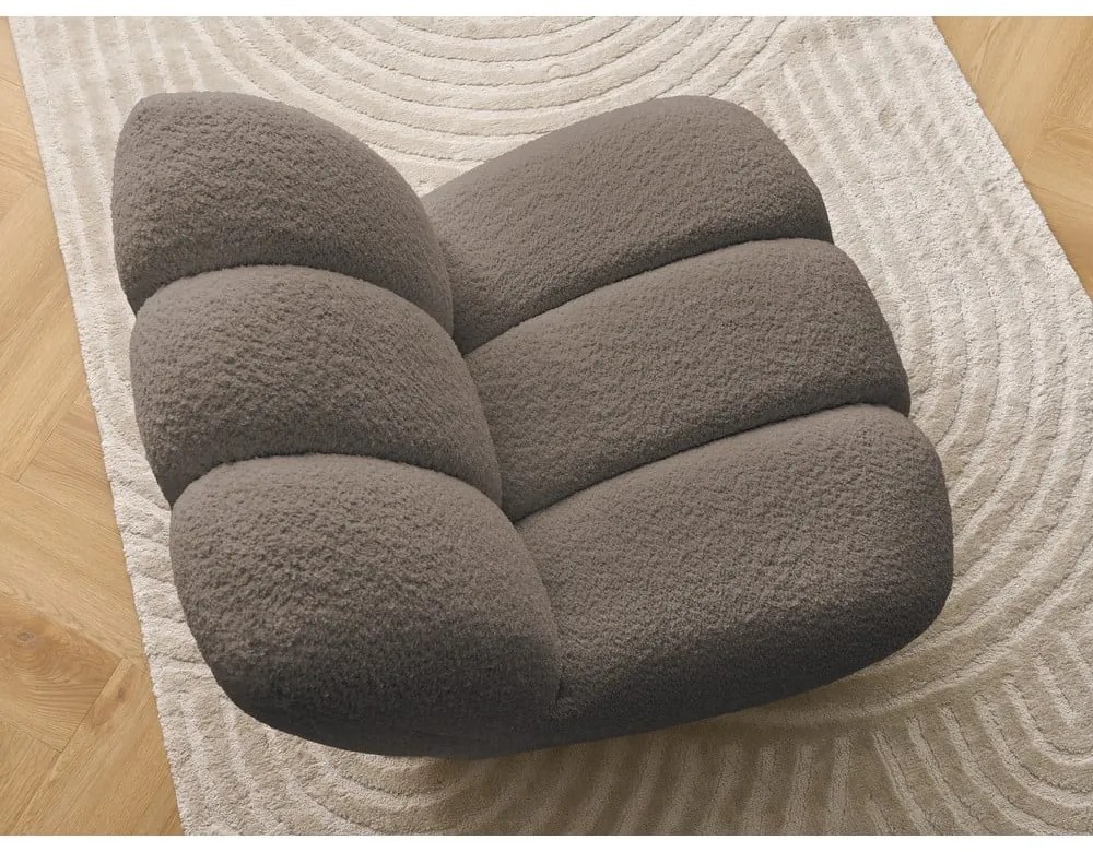 Кафяво-сиво кресло от прежда с примки от букле Janissaire – Bobochic Paris