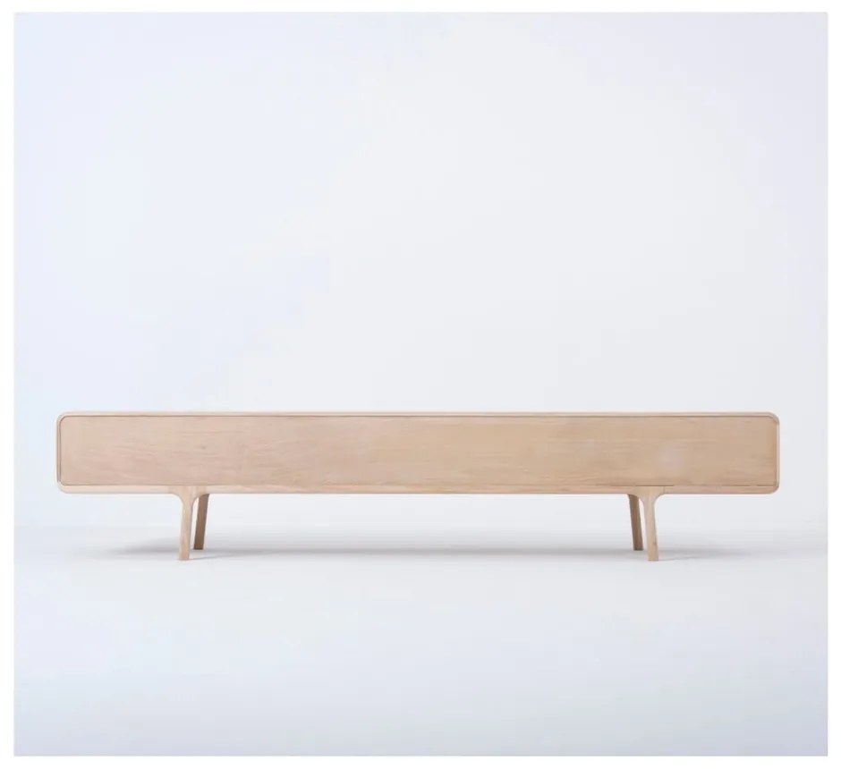 ТВ скрин от масивен дъб с 3 чекмеджета Fawn - Gazzda