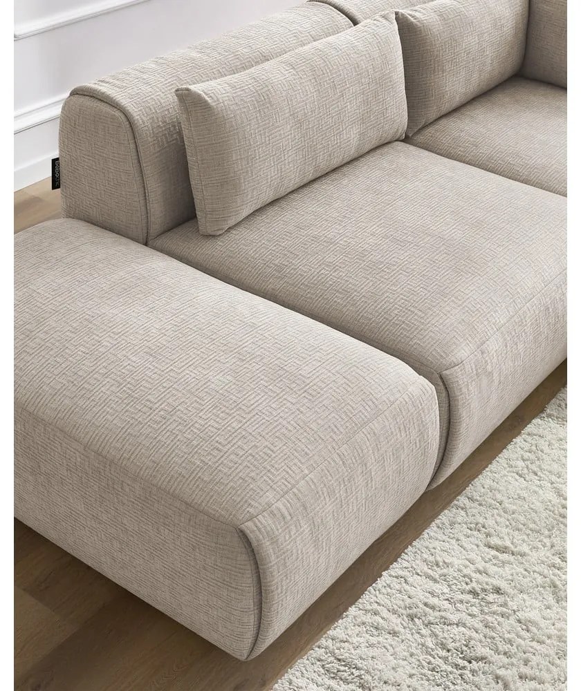 Бежов ъглов диван (променлив) Jeanne - Bobochic Paris