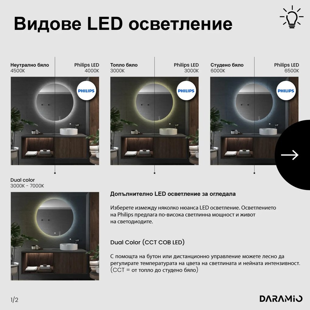 Атипични огледало с LED осветление G5
