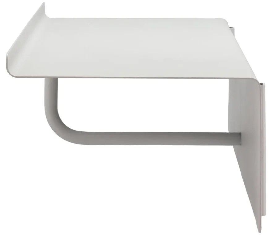 Светлосива стоманена стенна закачалка с рафт 21,5 cm A-Coat – Zone