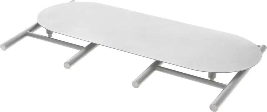 Светлосива градинска пейка метална Disc – Zone