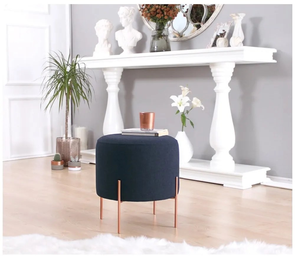 Тъмносиня табуретка Copper – Artie