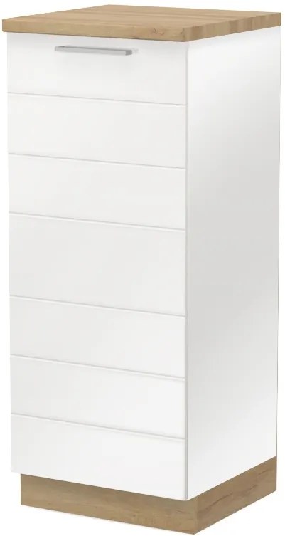 Висок подов шкаф Hudson K14-60-1KF-Fusiko dark - White