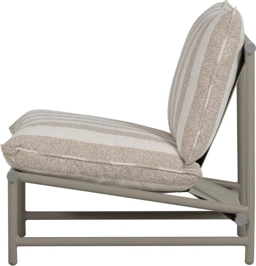 Бежов градински стол метален/подплатен Elvo – WOOOD