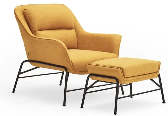 Жълта табуретка за крака Sadira - Teulat