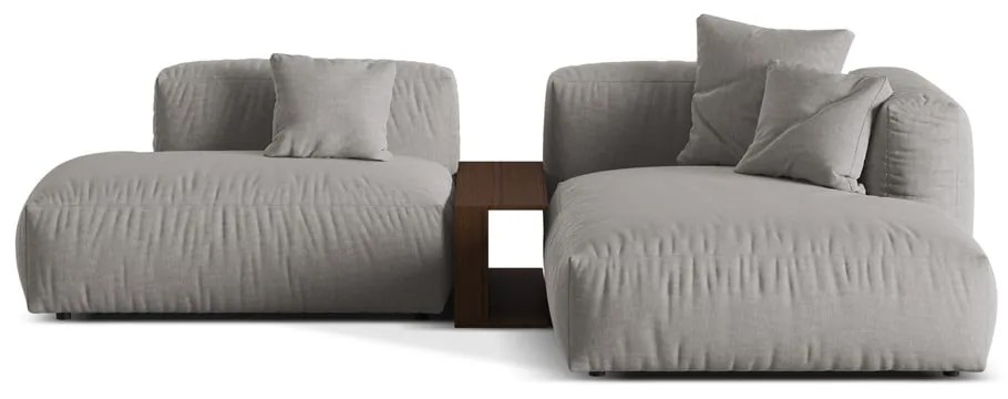 Светлосив модулен ъглов диван (десен ъгъл) Martina – Micadoni Home