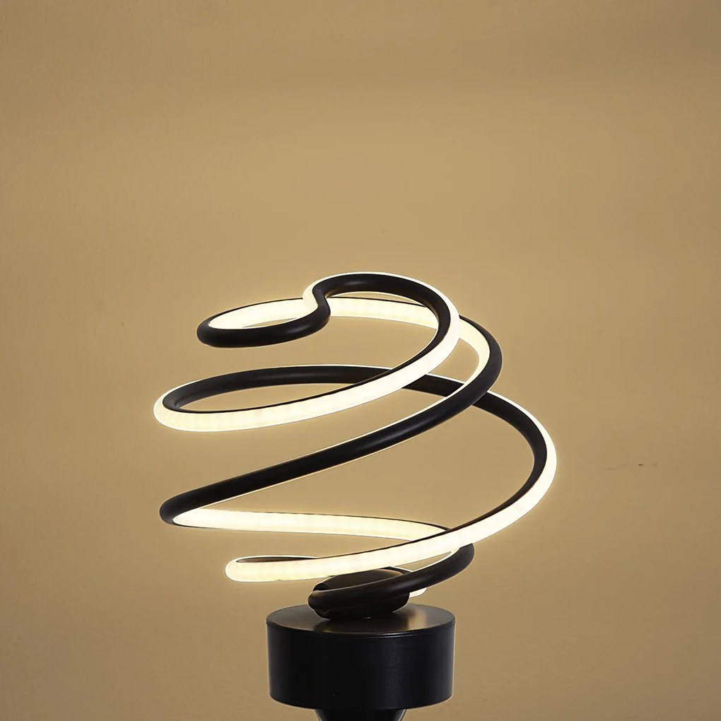 E27 LED декоративна крушка черна спирала 6W 370 lm 3000K