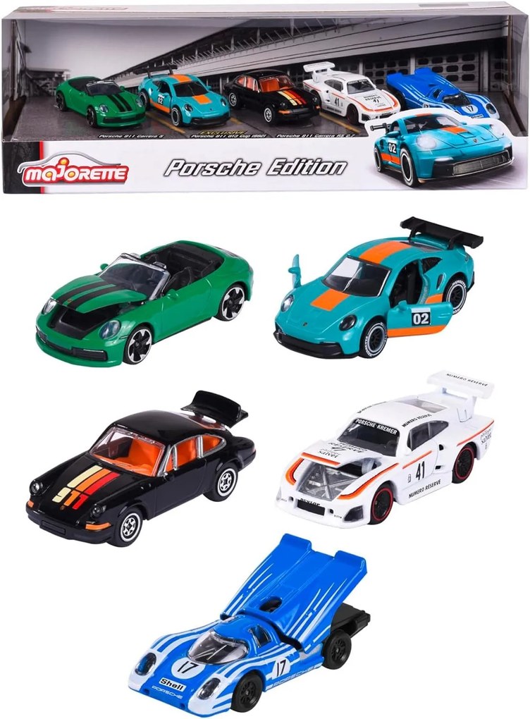 Комплект колички Porsche Motorsport 5броя - Majorette