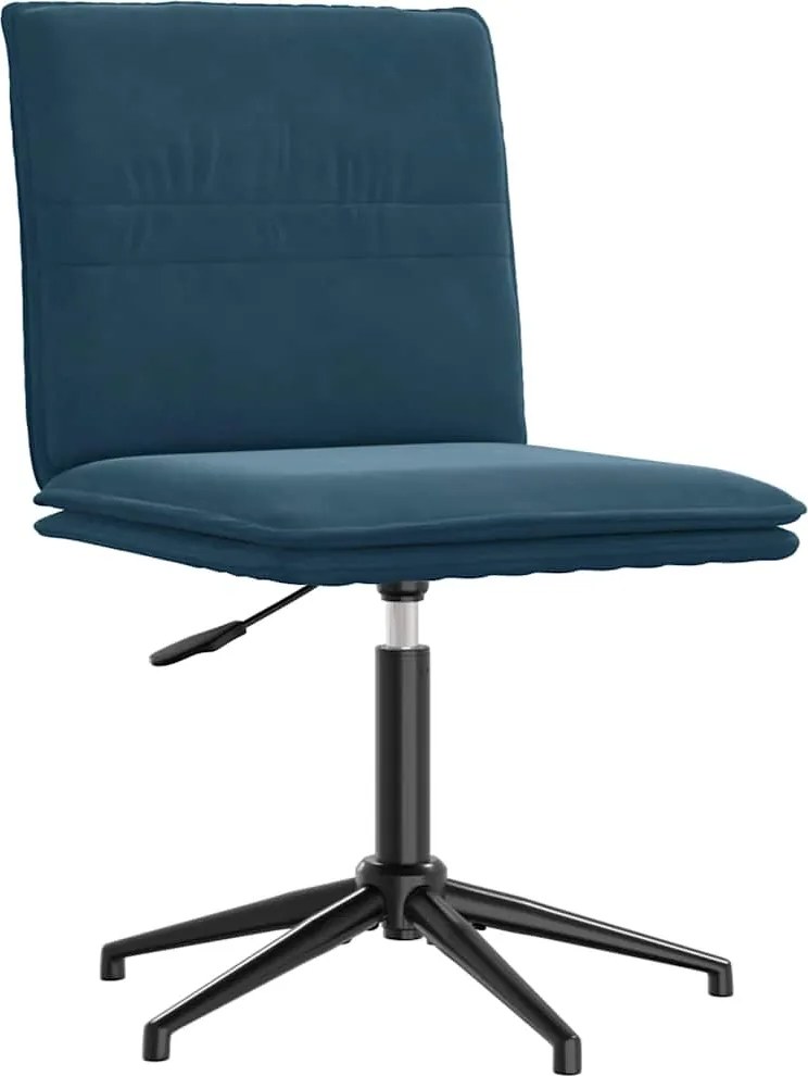 4101277 vidaXL Трапезен стол, син, кадифе