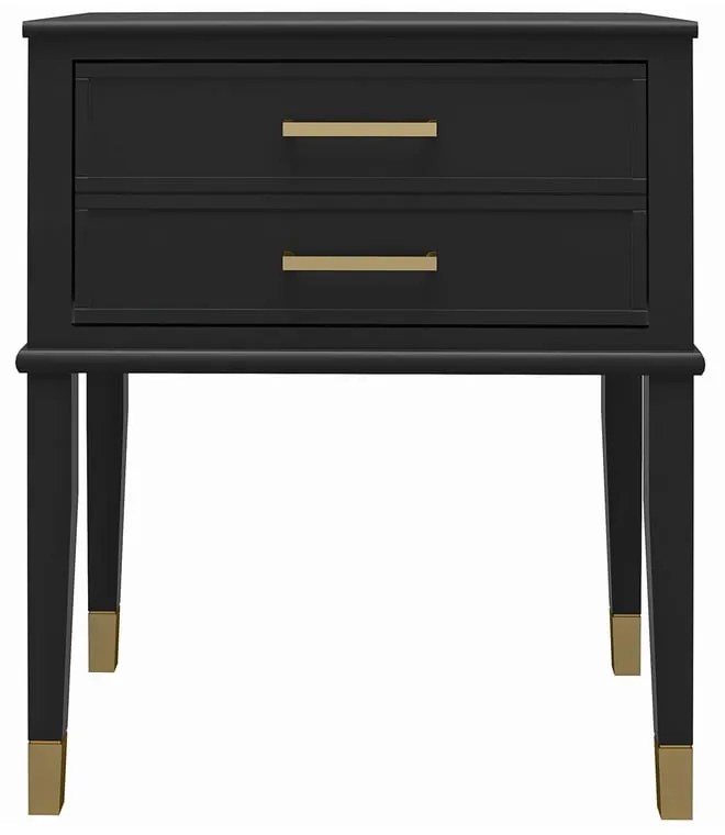 Черно нощно шкафче Westerleigh – CosmoLiving by Cosmopolitan