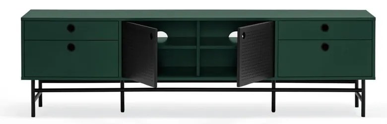 Черно-зелена маса за телевизор Punto - Teulat