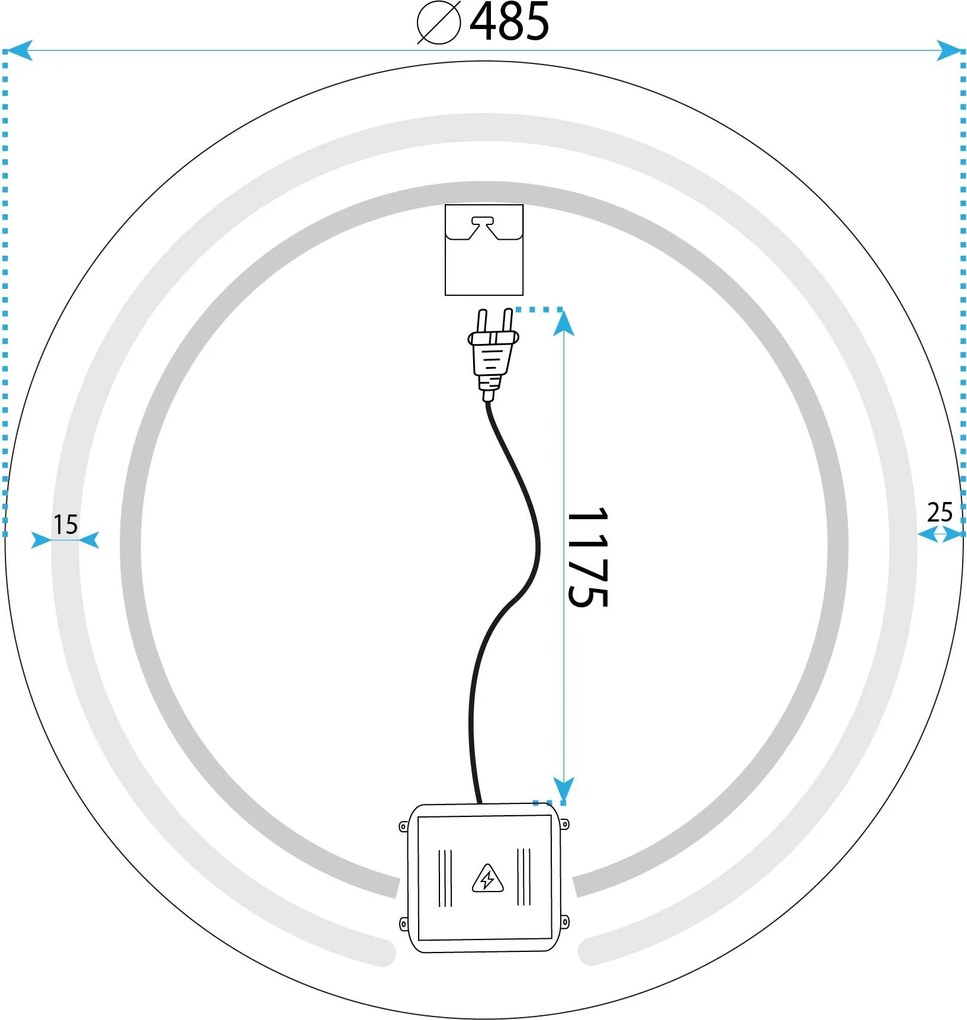 Огледало LED 50cm Modern