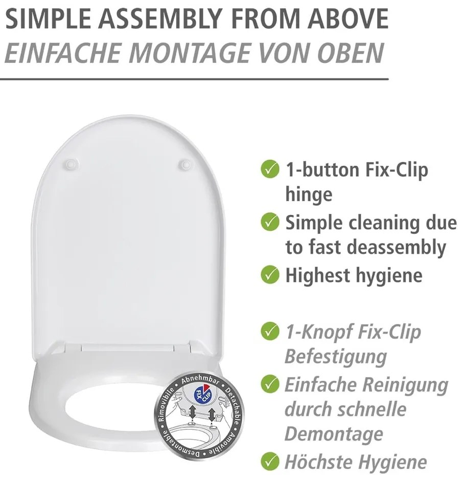 Тоалетна седалка с автоматично затваряне Sindia - Wenko