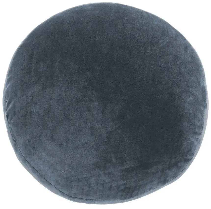 Тъмносиня декоративна възглавница от микрофибър Marshmallow, ø 40 cm - Tiseco Home Studio
