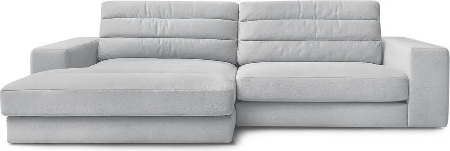 Светлосив кадифен ъглов диван (ляв ъгъл) Sierra – Bobochic Paris