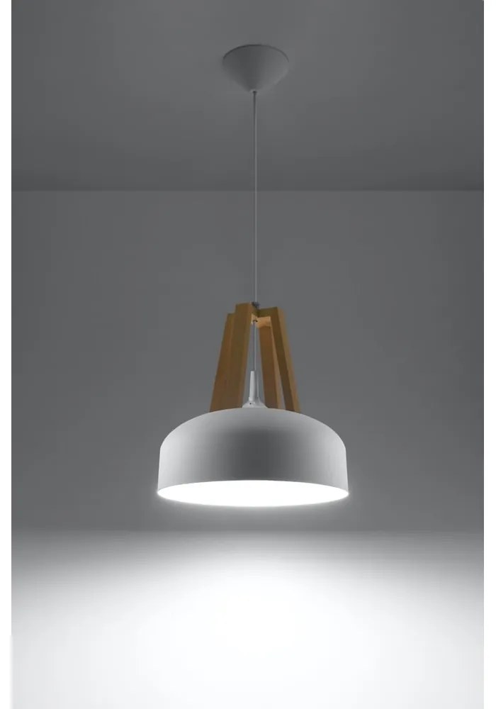 Бяло висящо осветително тяло Olla - Sollux