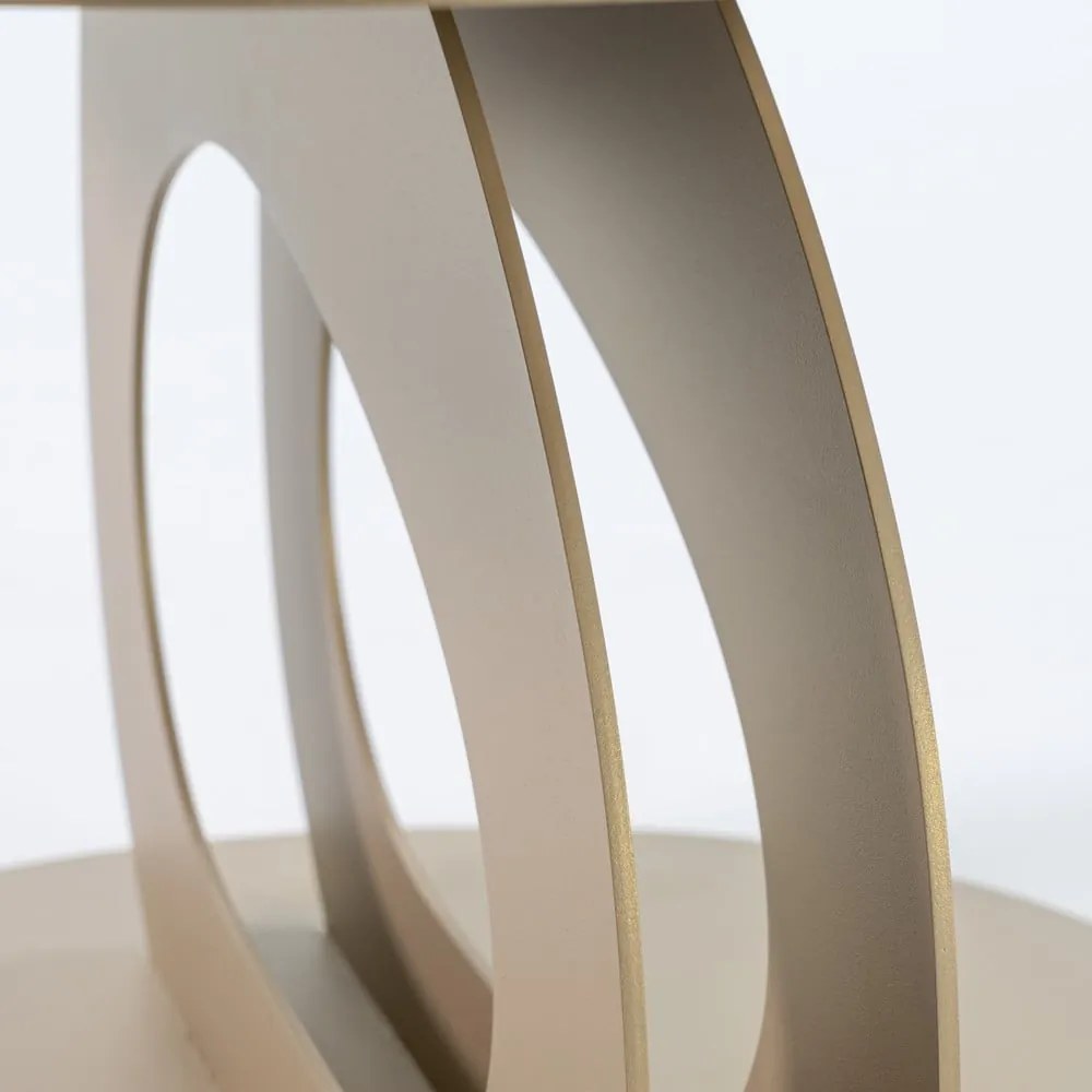 Бежова метална масичка за кафе 55x66 cm Tonda – Spinder Design