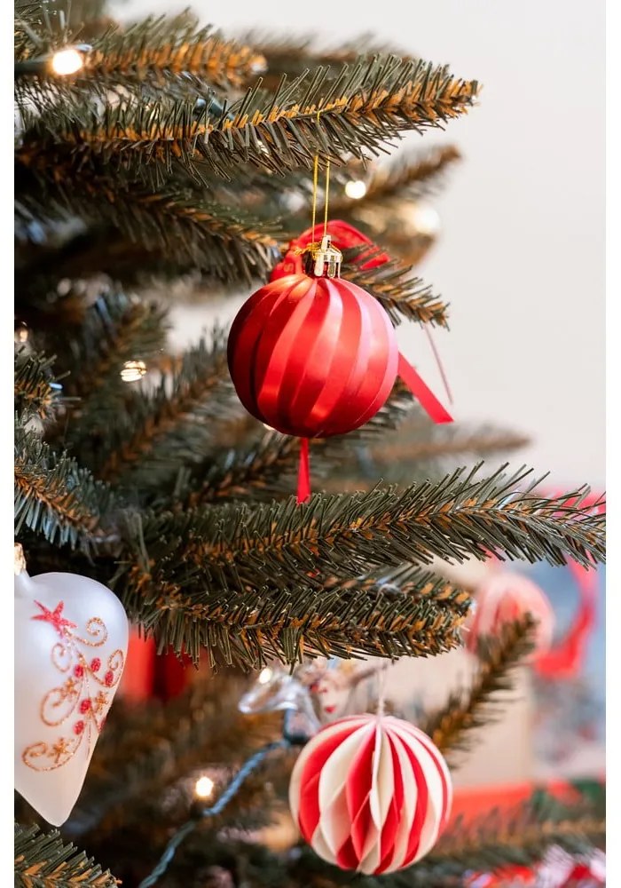 Комплект от 3 коледни украшения от бяло стъкло във формата на сърце Ego Decor - Ego Dekor