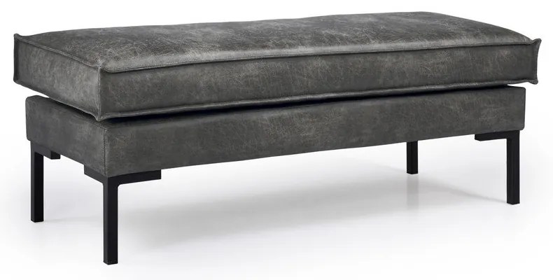 Тъмносива табуретка за крака от изкуствена кожа Rate - Scandic