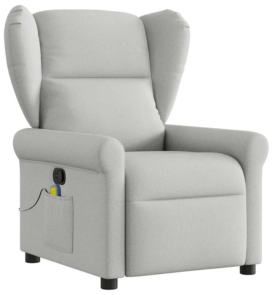 4015675 vidaXL Масажен стол за лежанка Cloud Grey Fabric