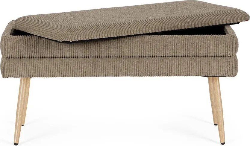 Кафяво-сива подплатена пейка Olga – Bizzotto