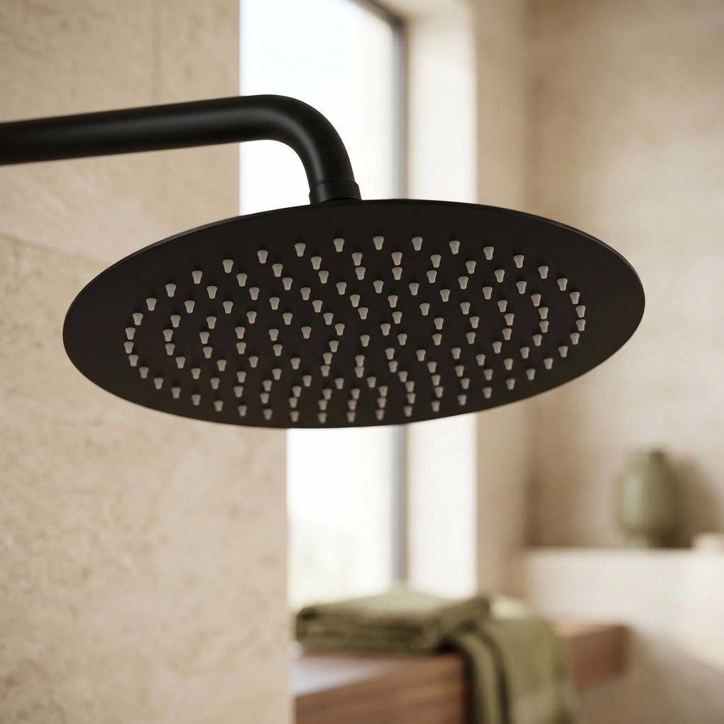 Кръгла душ глава REA JS-P014B 25cm Black
