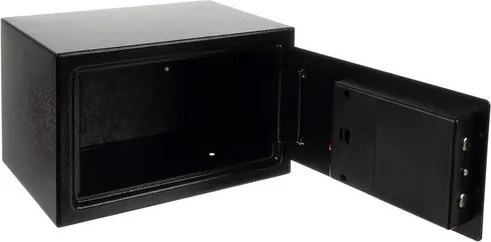 Сейф Malatec 22627, Капацитет 10л, Метален сейф за пари, Електронно заключване, Ключ, стенен или подов монтаж, 30x19,5x17см, черен