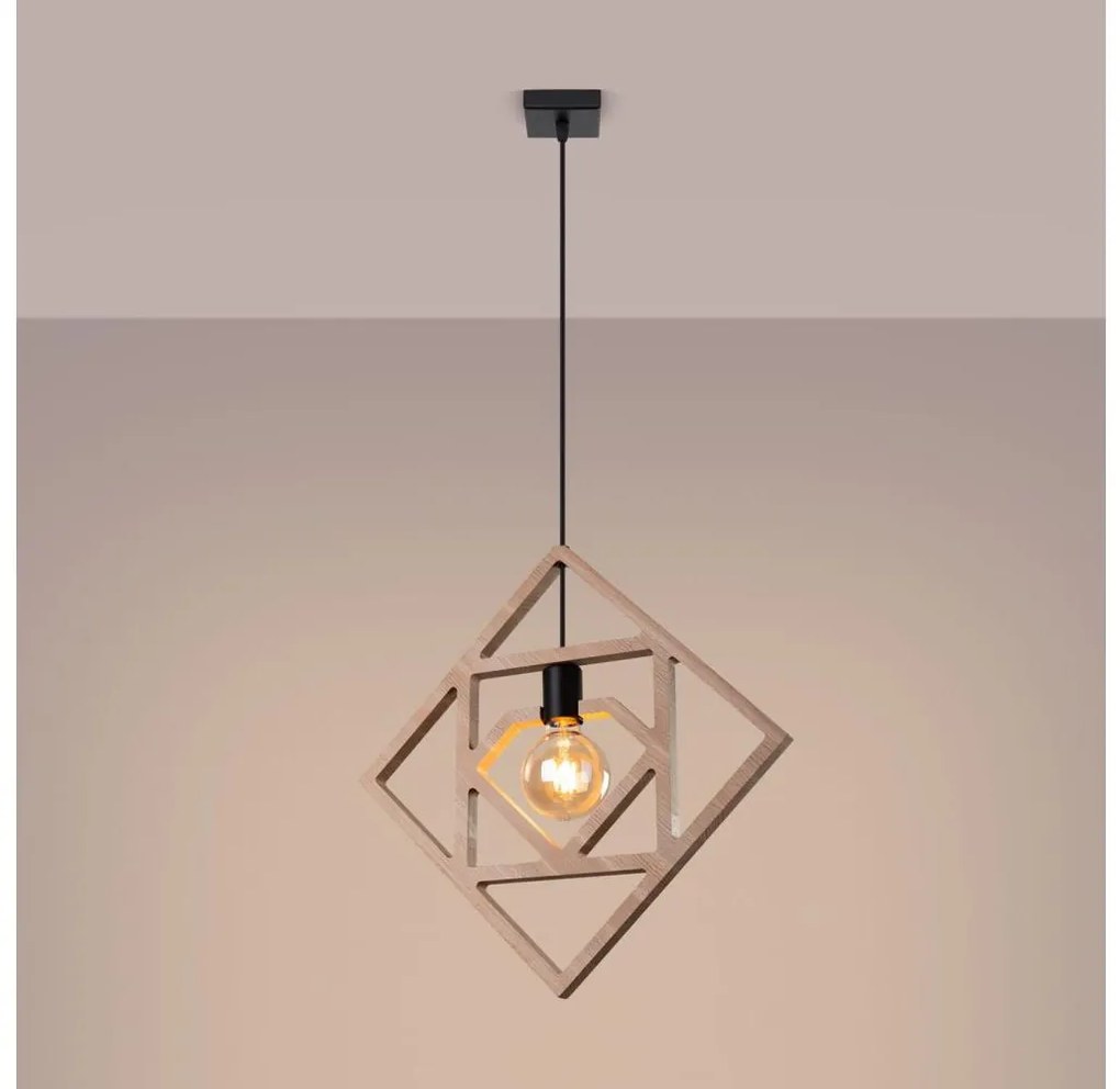 Sollux SL.1757 - Пендел CARO 1xE27/15W/230V бук
