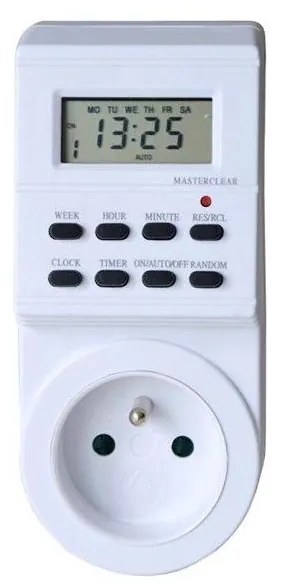 Дигитален седмичен таймер 16A/230V, 200 mAh