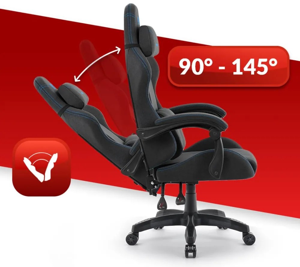 Ергономичен геймърски стол от плат HC-1014 Зелено