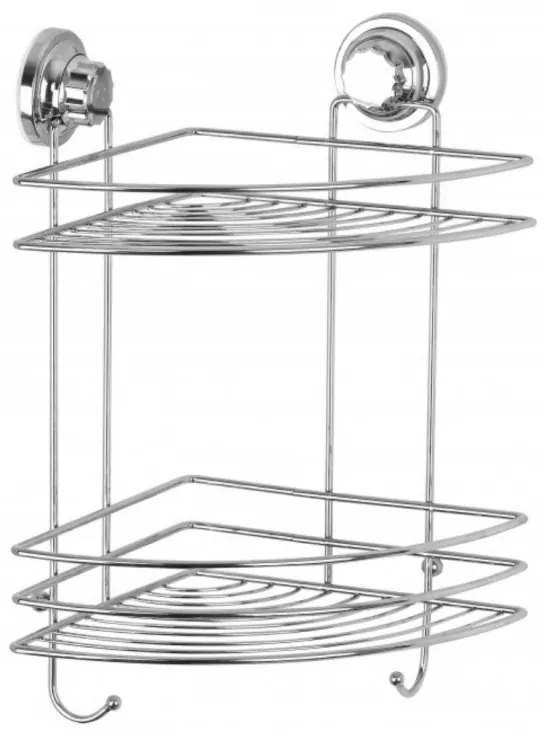 Етажерка за баня Metalife VKB-728, 2 нива,22x35.5 см, Хром