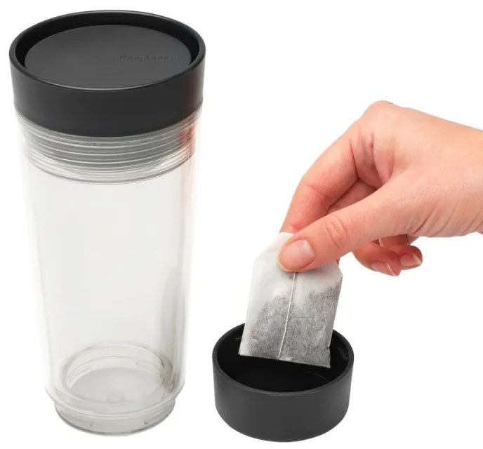 Термо чаша Brabantia Make&Take 1008493, 360 мл, Без разливане, Без BPA, Тъмносив