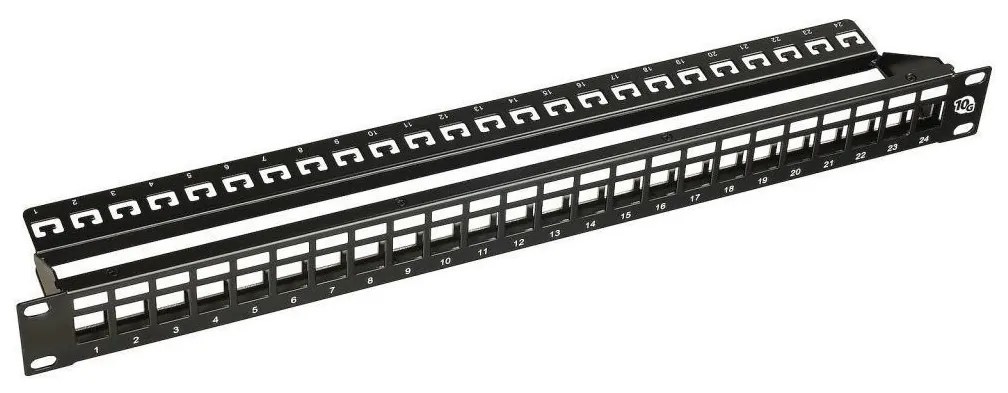 Solarix 24000100 - 19" модулен празен patch panel 24 портове 1U