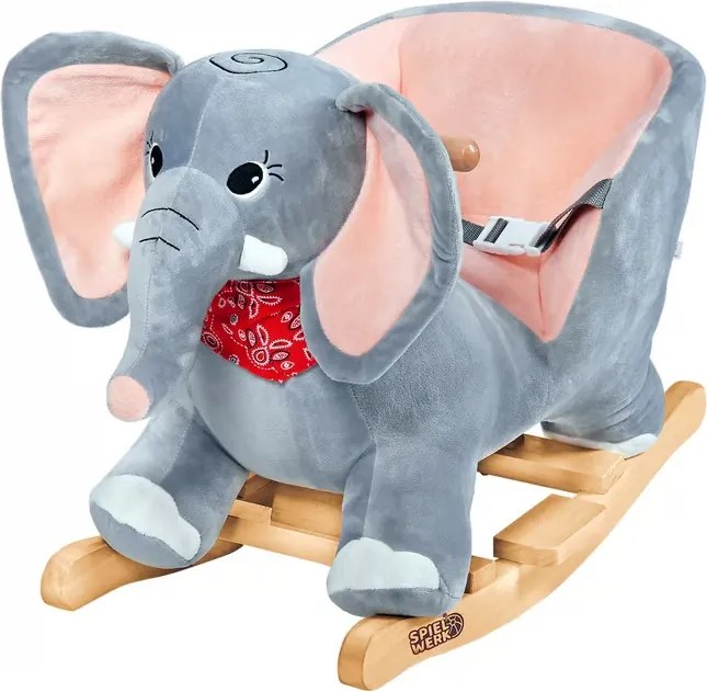 Плюшено люлеещо се животно за деца със звукови ефекти Кафяво