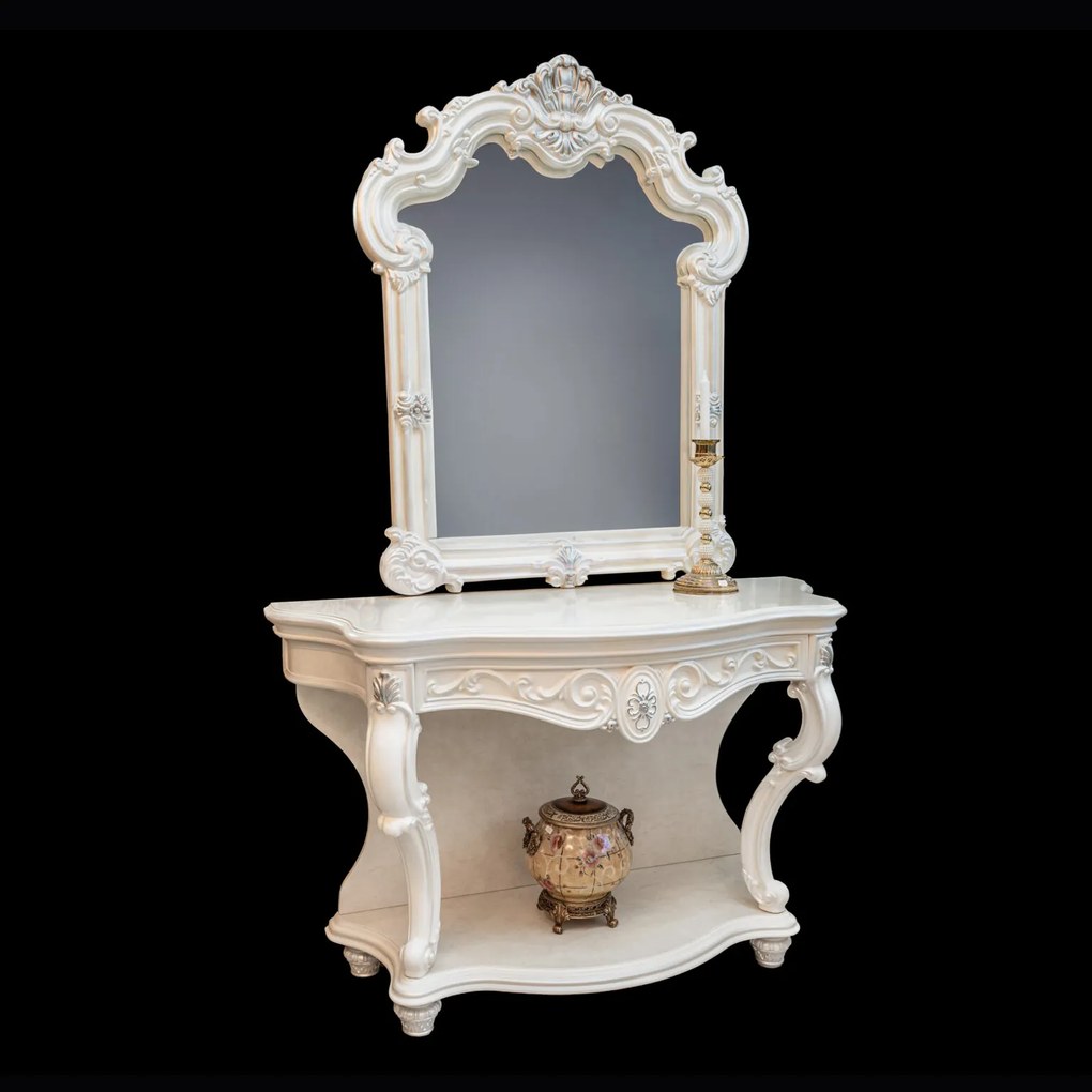 Конзолна маса с огледало CL 006, серия Chanel, в стил Рококо