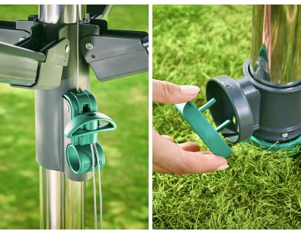 Градинска сушилня за дрехи в сребрист цвят 40 m LinoProtect 400 – LEIFHEIT